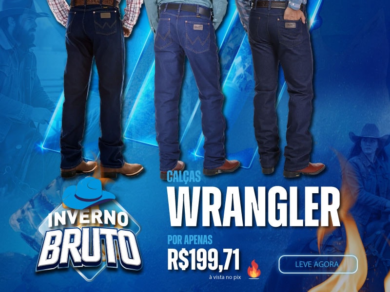 Inverto - calça wrangler masculina