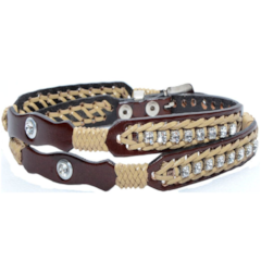 Bandinha Pyramid Couro/ Strass PY-B10