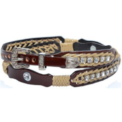 Bandinha Pyramid Couro/ Strass PY-B10