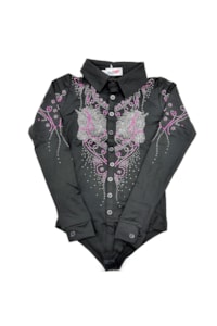 Body Apache Infantil APDD-07 Preto/Rosa