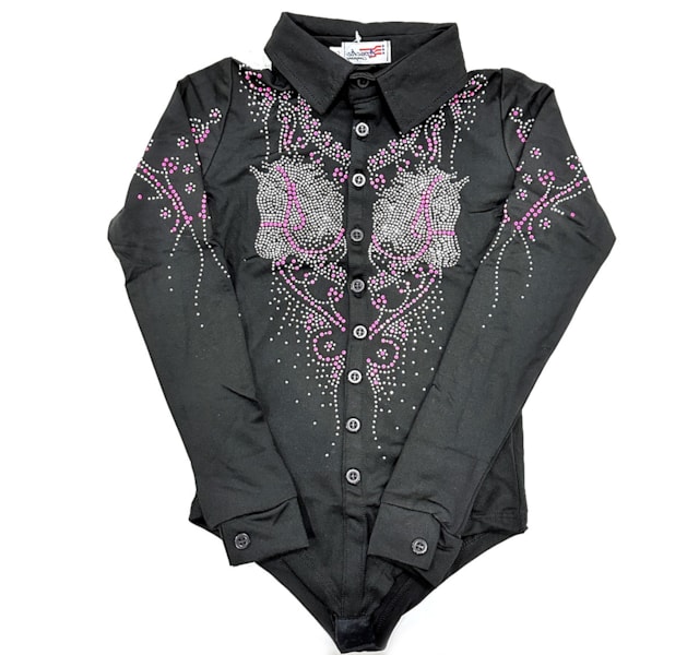 Body Apache Infantil APDD-07 Preto/Rosa