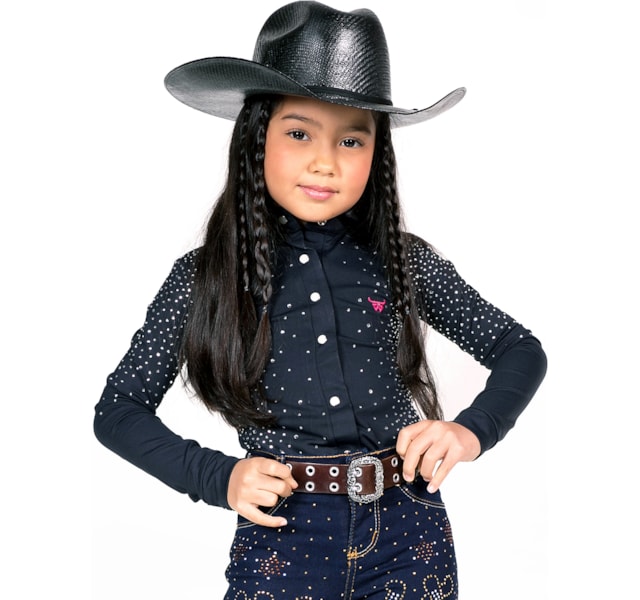 Body Bill Way Infantil Preto/Strass 122042