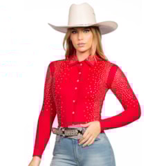 Body Bill Way Vermelho/Strass 122026
