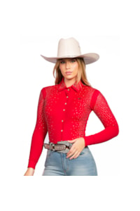 Body Bill Way Vermelho/Strass 122026