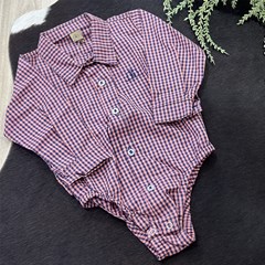 Body Camisa Mini Farm Infantil 020201 Rose/Azul Marinho