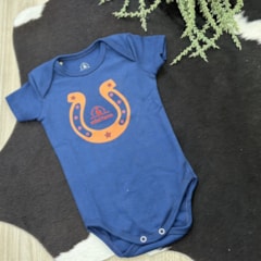 Body Mini Farm Infantil Ferradura MF03 Azul Marinho
