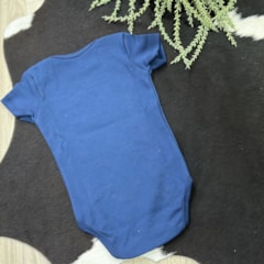 Body Mini Farm Infantil Ferradura MF03 Azul Marinho