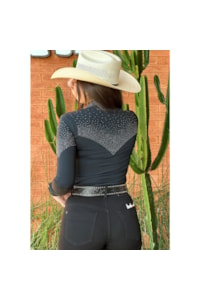 Body Os Vaqueiros Preto/Strass V24-41036