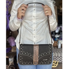 Bolsa Goyazes Bison Preto/Atanado Bovino B-2519-1