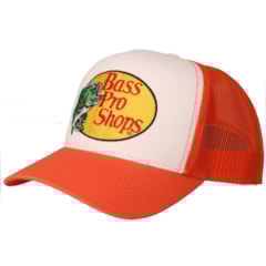 Boné Bass Pro Shops Importado BPS32524 Branco/Laranja