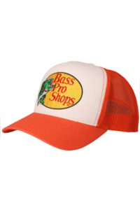 Boné Bass Pro Shops Importado BPS32524 Branco/Laranja