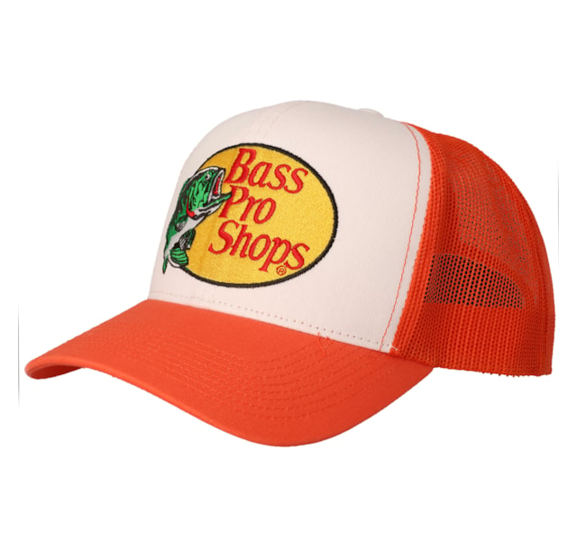 Boné Bass Pro Shops Importado BPS32524 Branco/Laranja