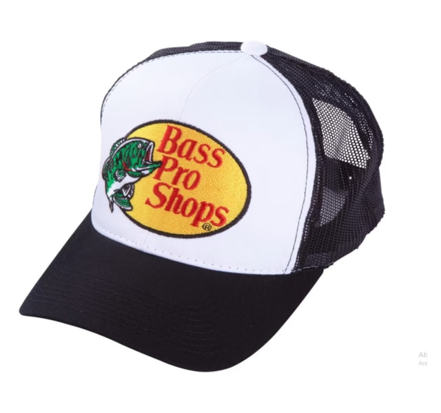 Boné Bass Pro Shops Importado BPS32524 Branco/Preto