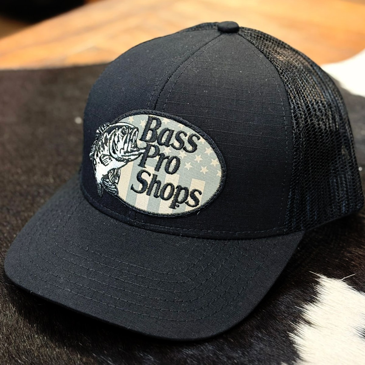 Boné Bass Pro Shops With Ripst BPS FLAG PATCH Preto | Cris & Cia