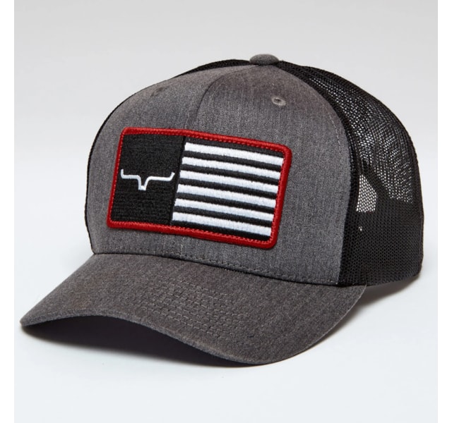 Boné Kimes Ranch Cinza/Cinza/Preto AMERICAN TRUCKER