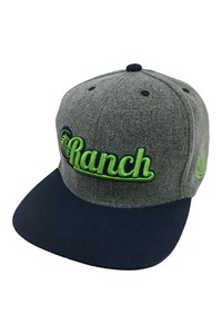 Boné Ranch Team Cinza Mescla/Azul Marinho/Verde Limão