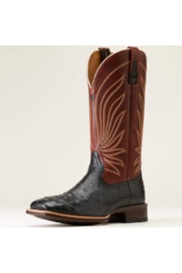 Bota Ariat Avestruz Cheia Jet Black Full Quill Ostrich 10046962