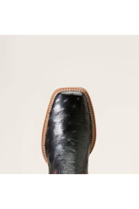 Bota Ariat Avestruz Cheia Jet Black Full Quill Ostrich 10046962