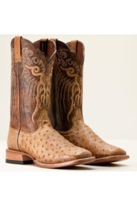 Bota Ariat Avestruz Honey Tan Full Quill Ostrichi/Chestnut 10053580