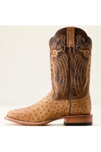 Bota Ariat Avestruz Honey Tan Full Quill Ostrichi/Chestnut 10053580