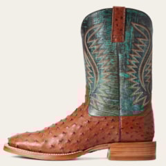 Bota Ariat Importada Avestruz Brandy/ Roaring Turquoise 10034113