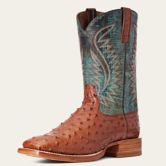 Bota Ariat Importada Avestruz Brandy/ Roaring Turquoise 10034113