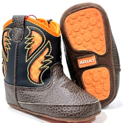 Bota Ariat Infantil Marrom/Preto/Laranja A442002902