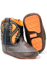 Bota Ariat Infantil Marrom/Preto/Laranja A442002902