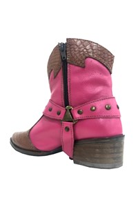 Bota Bull Leather Infantil Pinhão/Pink 703 I