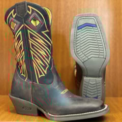 Bota DGO Carrapeta Med Dod/Café/Laranja 1420602130G2L