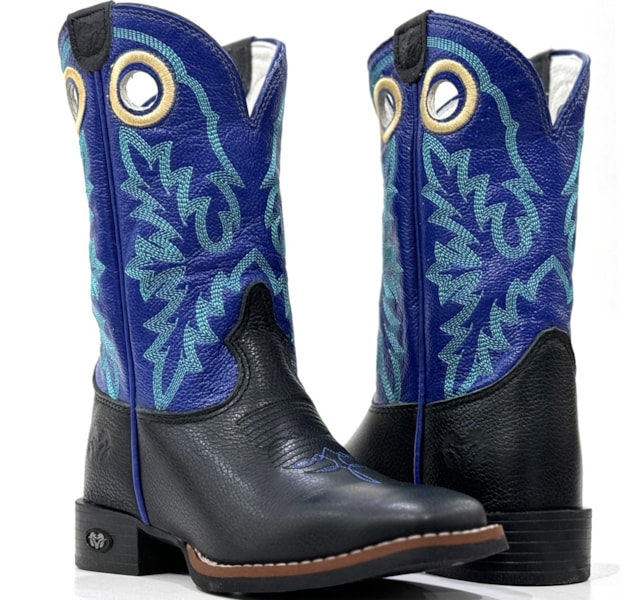 Bota DGO Infantil Preto/Azul Bic 12K112G2P