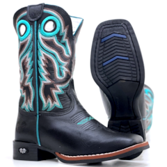Bota DGO Kids Preto/ Preto/ Turquesa  12K064G2P