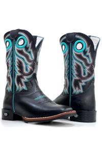 Bota DGO Kids Preto/ Preto/ Turquesa  12K064G2P