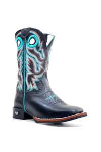 Bota DGO Kids Preto/ Preto/ Turquesa  12K064G2P