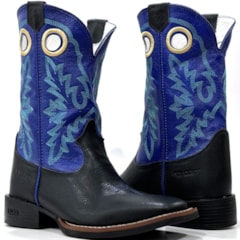 Bota DGO Preto/Azul Bic 120112G2P