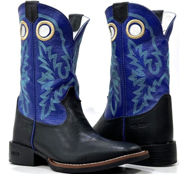 Bota DGO Preto/Azul Bic 120112G2P