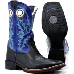 Bota DGO Preto/Azul Bic 120112G2P