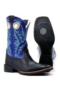 Bota DGO Preto/Azul Bic 120112G2P