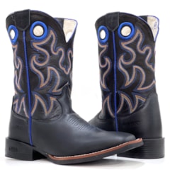 Bota DGO Preto/Preto/Azul 120070G2P