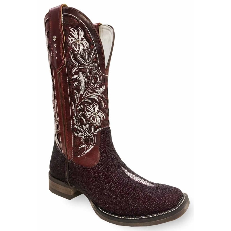 bota goyazes couro de arraia feminina