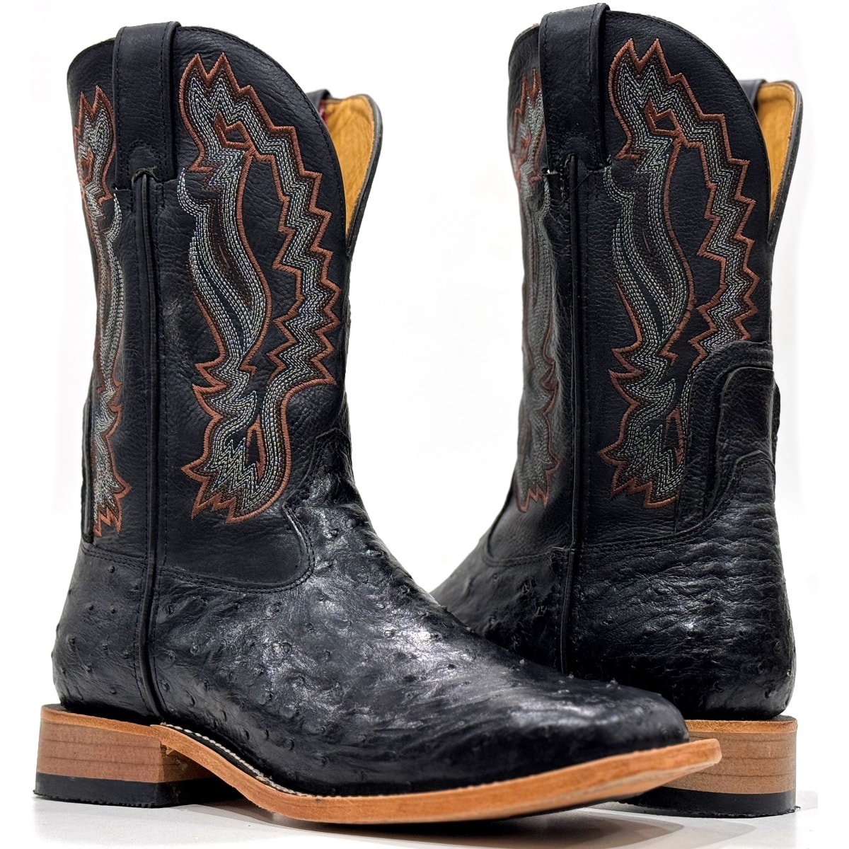 Bota Goyazes Jacaré Preto/Pit Stop Preto 201560-JC | Cris & Cia