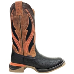 Bota Goyazes Avestruz Preto/Bufalo Caramelo H193205-AJ