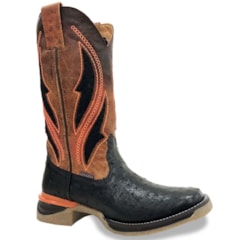Bota Goyazes Avestruz Preto/Bufalo Caramelo H193205-AJ