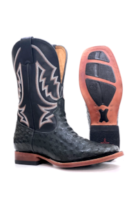 Bota Goyazes Avestruz Preto/ Pit Stop Preto 214802-AC