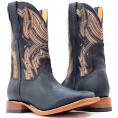 Bota Goyazes Bison Preto/Mustang Preto 251501- CC
