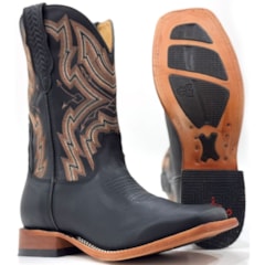 Bota Goyazes Bison Preto/Mustang Preto 251501- CC