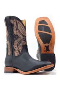 Bota Goyazes Bison Preto/Mustang Preto 251501- CC