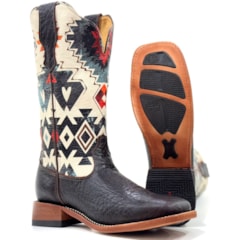 Bota Goyazes Cabeça Watusi Brown/Austin Off White 256405-CBC