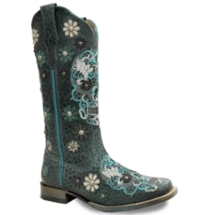 Bota Goyazes Feminina Leopardo Marinho/Leopardo Marinho H183235-CC