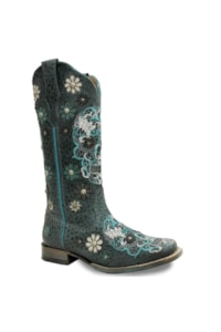 Bota Goyazes Feminina Leopardo Marinho/Leopardo Marinho H183235-CC